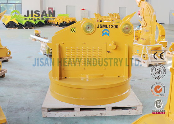 Nam châm điện nâng thủy lực tròn 1600kg 3600lb 1,2m 47in cho phế liệu kim loại cần cẩu