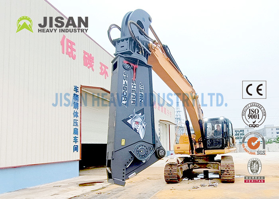 Cắt và phục hồi vật liệu phế liệu bằng Teyun Tycs450rt Cắt thủy lực cho máy đào trên các trang web phá hủy công nghiệp