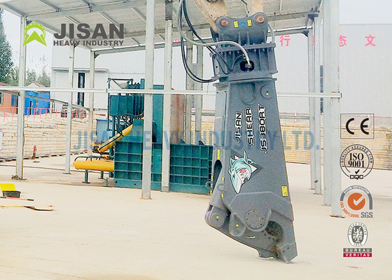 Cắt và phục hồi vật liệu phế liệu bằng Teyun Tycs450rt Cắt thủy lực cho máy đào trên các trang web phá hủy công nghiệp