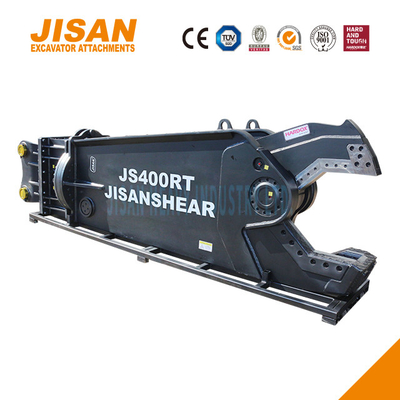 Kéo cắt kim loại máy đào JS400RT được thiết kế để đạt hiệu quả và độ bền tối đa, xoay 360 độ, van tốc độ và lực cắt 800T