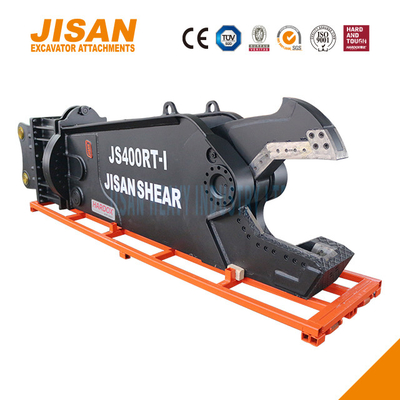 Kéo cắt kim loại máy đào JS400RT được thiết kế để đạt hiệu quả và độ bền tối đa, xoay 360 độ, van tốc độ và lực cắt 800T