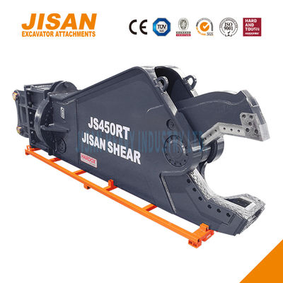 Kéo cắt kim loại máy xúc mạnh mẽ với lực cắt lên đến 1500T và kích thước xi lanh tăng cường cho công việc hạng nặng