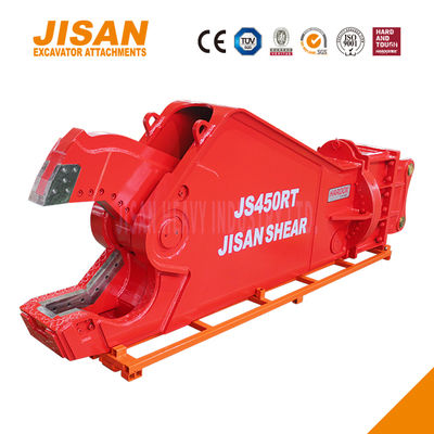 Kéo cắt kim loại máy xúc mạnh mẽ với lực cắt lên đến 1500T và kích thước xi lanh tăng cường cho công việc hạng nặng