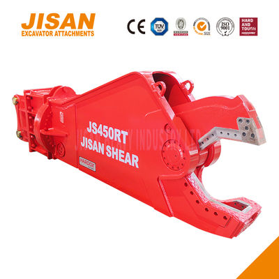 Kéo cắt kim loại máy xúc mạnh mẽ với lực cắt lên đến 1500T và kích thước xi lanh tăng cường cho công việc hạng nặng