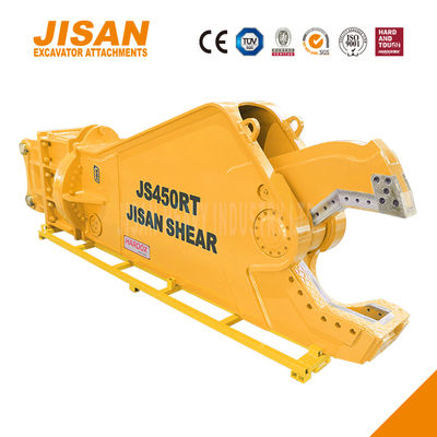 Kéo cắt kim loại máy xúc mạnh mẽ với lực cắt lên đến 1500T và kích thước xi lanh tăng cường cho công việc hạng nặng