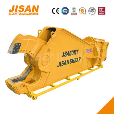 Kéo cắt kim loại máy xúc mạnh mẽ với lực cắt lên đến 1500T và kích thước xi lanh tăng cường cho công việc hạng nặng