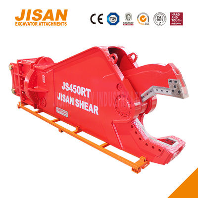 Kéo cắt kim loại máy xúc mạnh mẽ với lực cắt lên đến 1500T và kích thước xi lanh tăng cường cho công việc hạng nặng