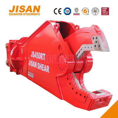 Kéo cắt kim loại máy xúc mạnh mẽ với lực cắt lên đến 1500T và kích thước xi lanh tăng cường cho công việc hạng nặng