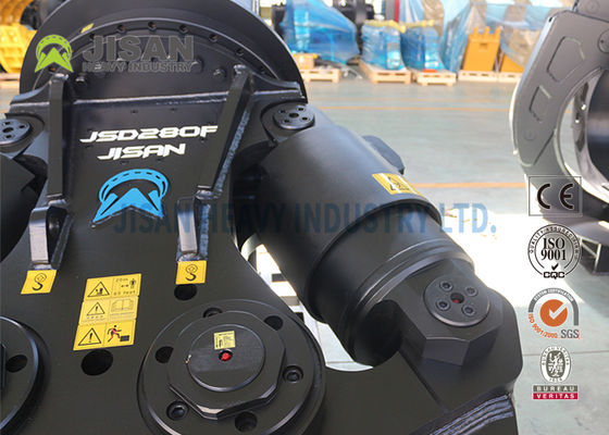 Kéo cắt kim loại máy đào JISAN với động cơ quay thủy lực 360 độ, công suất mạnh mẽ và độ bền cao