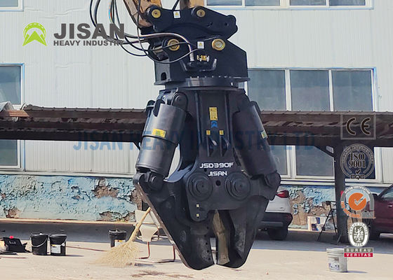 Kéo cắt kim loại máy đào JISAN với động cơ quay thủy lực 360 độ, công suất mạnh mẽ và độ bền cao