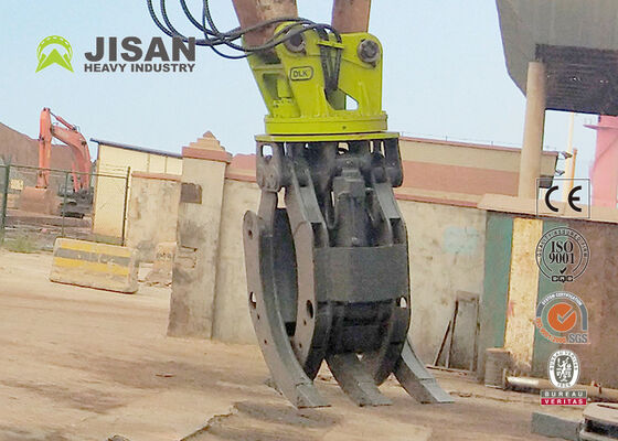 Hydraulic Log Grapple 28 Ton Compacting Force 360 Rotation cho máy đào 10-16 tấn