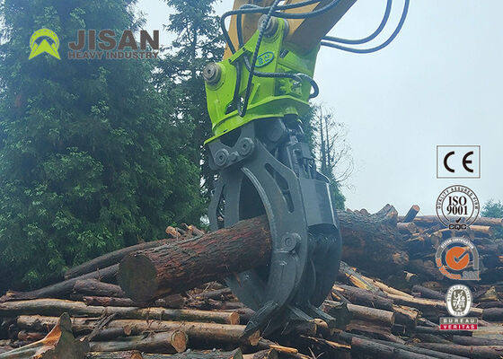 Hydraulic Log Grapple 28 Ton Compacting Force 360 Rotation cho máy đào 10-16 tấn