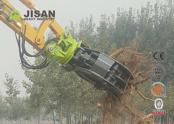 Hydraulic Log Grapple 28 Ton Compacting Force 360 Rotation cho máy đào 10-16 tấn