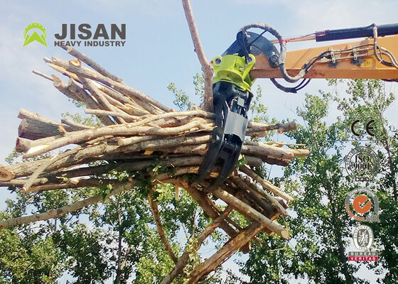 Hydraulic Log Grapple 28 Ton Compacting Force 360 Rotation cho máy đào 10-16 tấn