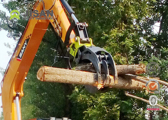 Hydraulic Log Grapple 28 Ton Compacting Force 360 Rotation cho máy đào 10-16 tấn