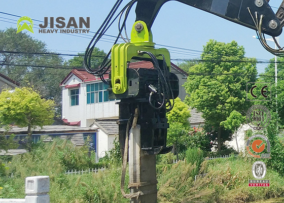 Máy xúc thủy lực gắn Bộ điều khiển cọc tấm Vibro Hammer