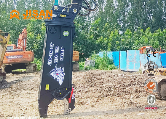 Bộ phận máy xúc Máy cắt kim loại Máy cắt kéo thủy lực có thể quay được