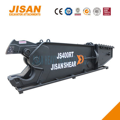 Kéo cắt kim loại máy đào JS400RT được thiết kế để đạt hiệu quả và độ bền tối đa, xoay 360 độ, van tốc độ và lực cắt 800T