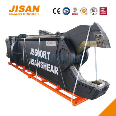 Kéo cắt kim loại máy xúc mạnh mẽ với lực cắt lên đến 1500T và kích thước xi lanh tăng cường cho công việc hạng nặng